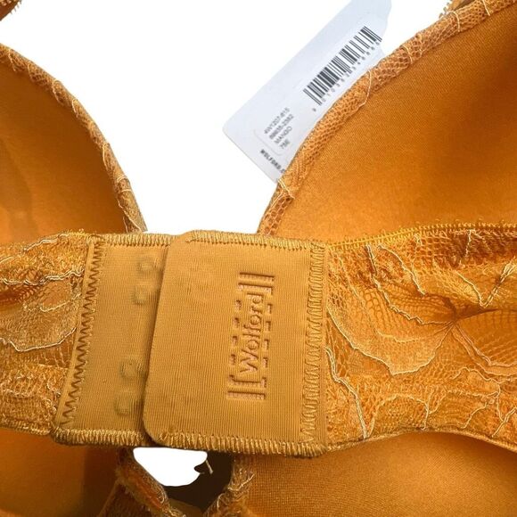 NWT Wolford Magnolia Lace Push-Up Demi Bra Mango Yellow 75D / 34D - Picture 8 of 11